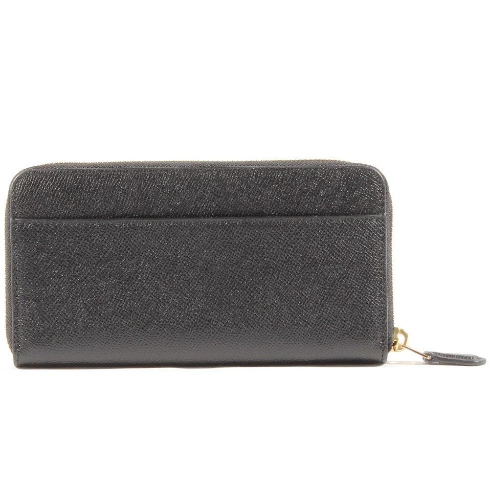 Coach Accordion Zip Black Leather Wallet NWOT NEW - Picture 2 of 5
